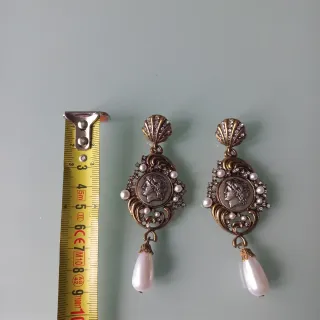 Pendientes Camafeo Vintage Perla y Oro