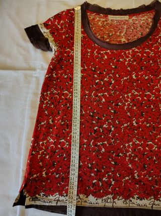 Camiseta Purificación García flores roja S