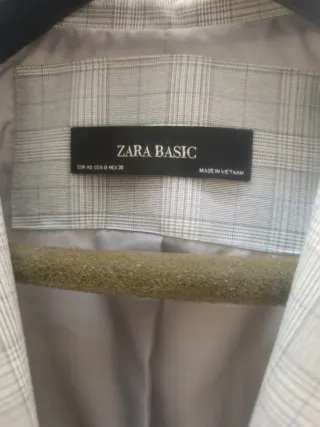 Blazer y pantalón Zara Mujer Gris Cuadros
