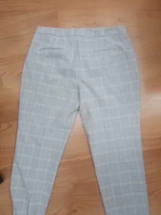 Blazer y pantalón Zara Mujer Gris Cuadros