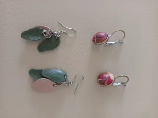 Pendientes hojas y espiral