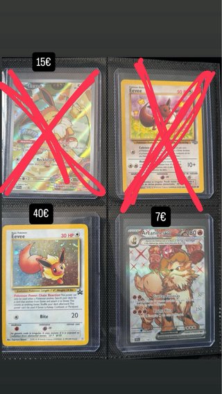 Cartas Pokémon antiguas y nuevas