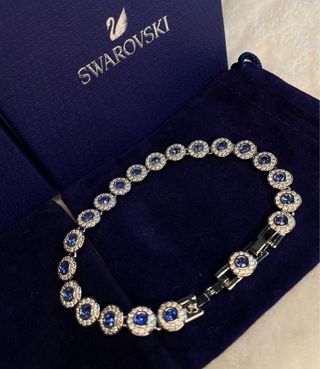 Bracciale Swarovski donna blu e argento