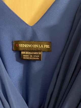 Vestido largo azul de fiesta