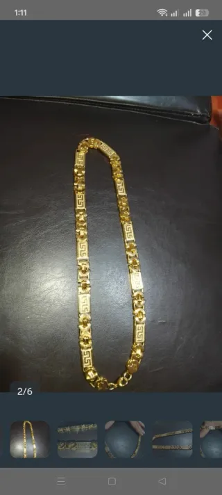 Cadena Estilo Versace en Oro de 18K
