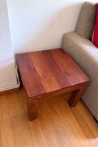 Mesa auxiliar madera maciza rústica