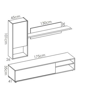 Mueble TV blanco y beige (La tele no va incluida)