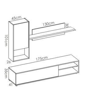 Mueble TV blanco y beige (La tele no va incluida)