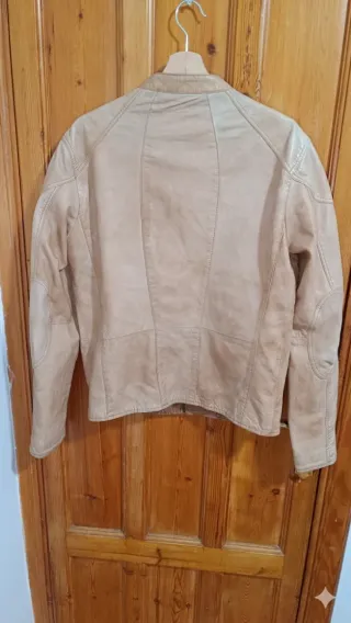 Cazadora Zara Youth piel color caramelo