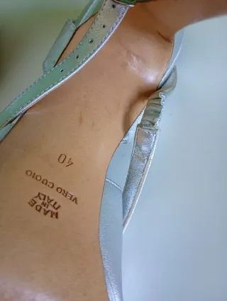 Manolo Blahnik Sandali Argento Tacco