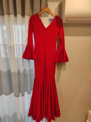 Vestido Flamenca Lycra Rojo