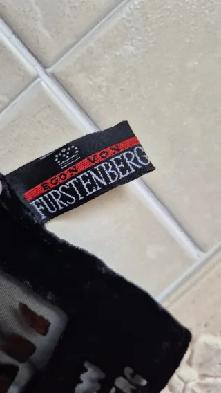 Sciarpa Diane von Furstenberg nera e oro