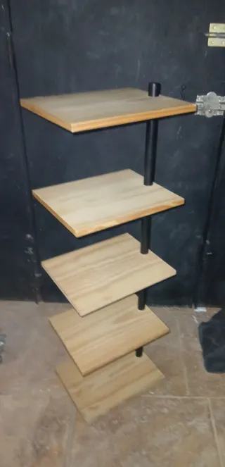 Estantería madera y metal 4 baldas