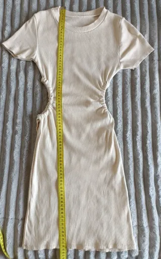 Vestido crema verano ajustado talla S