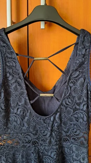 Vestito donna estivo pizzo blu