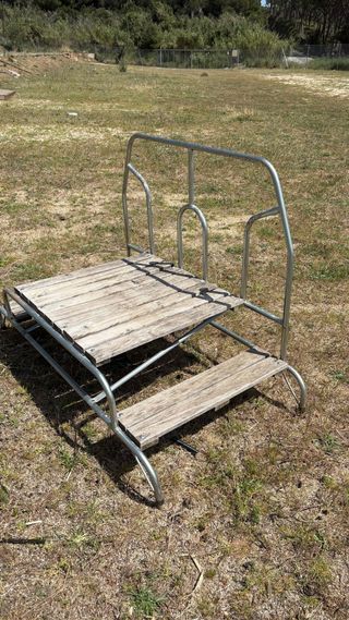 Escalera doble entrada mobile home