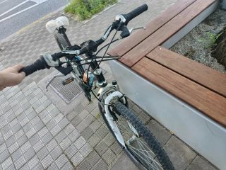 Bici de montaña Negra y Azul
