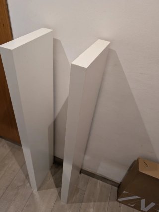 2 unidades Estante pared LACK blanco 110x26 cm