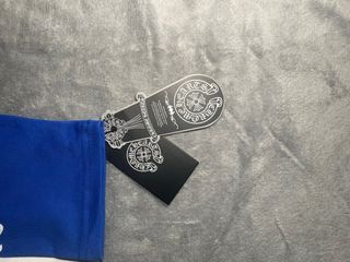 Maglia Chrome Hearts manica lunga bianca e blu