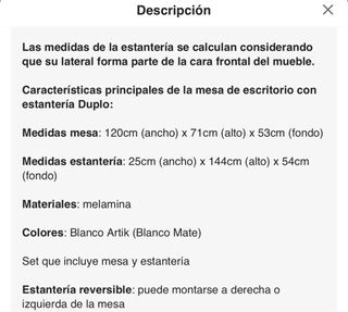 Escritorio con estantería blanca