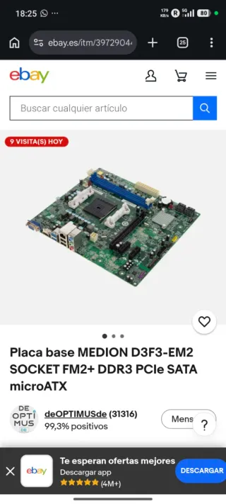 Placa base Medion D3F3-EM2 Socket FM2+
