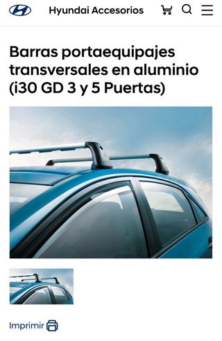 Barras de Techo Hyundai i30 GD 3 y 5 Puertas 2012