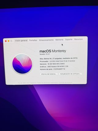 iMac 27 2015 i5 16GB RAM