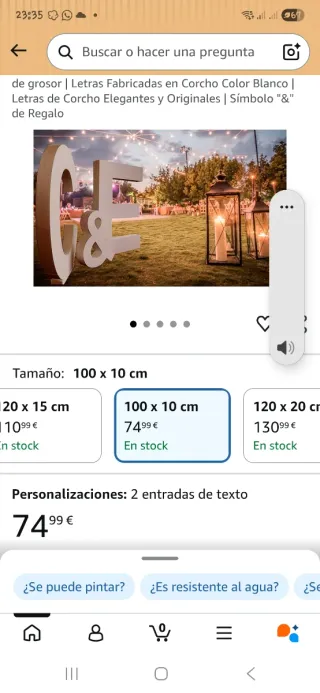 Letras  de corcho para bodas. Iniciales C&D