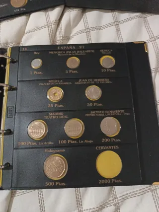 Álbum de monedas España 1994 a 2001