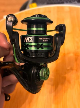 Carrete Pesca Spinning nuevo 2000 Negro/Verde