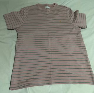 Camiseta Farah rayas rosa y gris