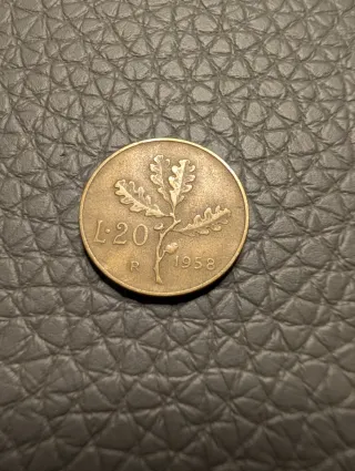 20 Lire 1958 e 5 Lire 1954 - Italia