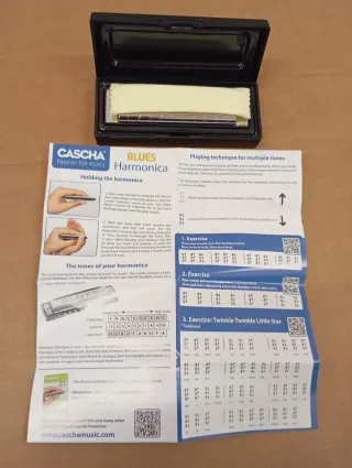 Armónica Cascha Blues + Libro método de inicio