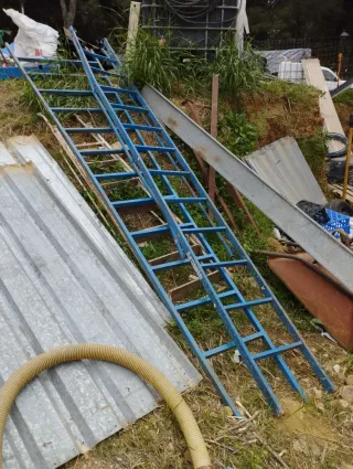 Escalera normal y de andamios europeos plataforma