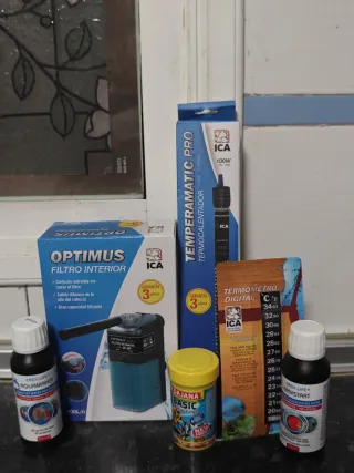 Kit Acuario ICA: Filtro, Calentador y Termómetro