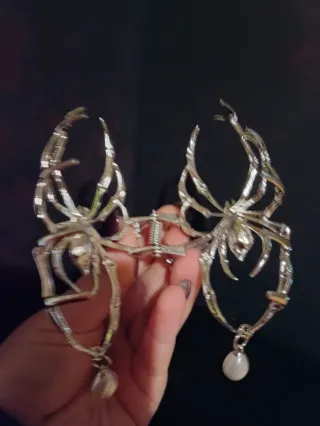 Pinza per capelli ragno con strass