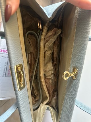 Borsa vera pelle con stampa cani