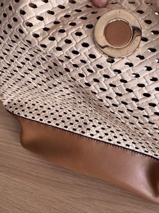 Bolso de mano dos tonos