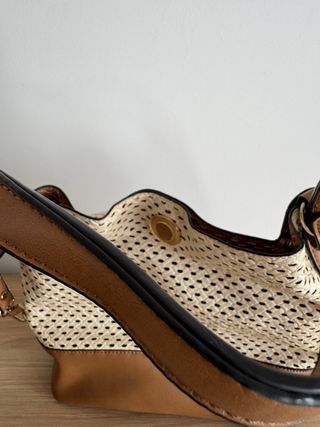 Bolso de mano dos tonos