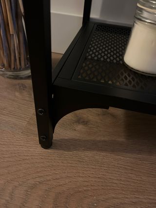 Estantería Metálica Negra y Madera Ikea FJÄLLBO