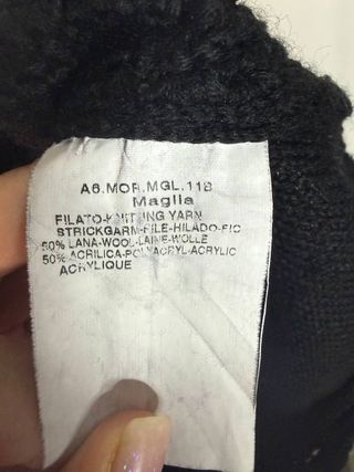 Jersey negro calado y lana Marella (Talla S)