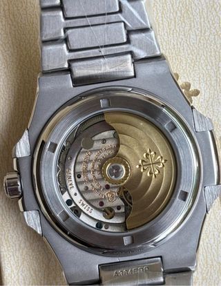 P P Nautilus Reloj Negro Plata Automatico Caja