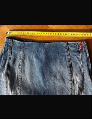Gonna jeans blu