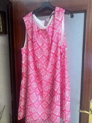 Lote 2 vestidos verano beige y rosa