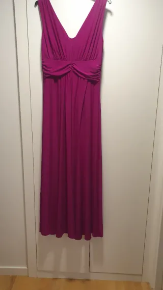 Vestido largo morado tela suave