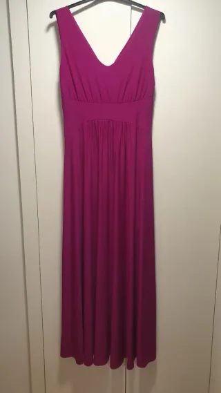 Vestido largo morado tela suave