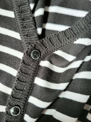 Cardigan ZARA 100% Cotone - Righe bianco/nero Tg.L