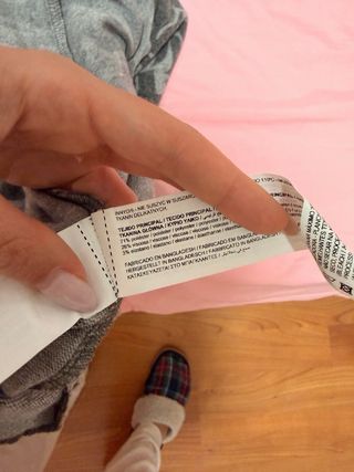 Vestido estampado gris manga larga