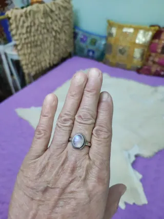 Anillo Plata 925 Piedra Luna Nuevo