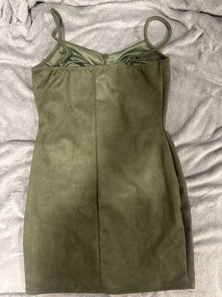 Vestido mini verde oliva